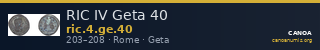RIC IV Geta 40 — CANOA