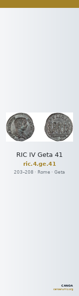 RIC IV Geta 41 — CANOA