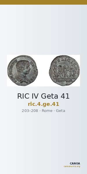 RIC IV Geta 41 — CANOA