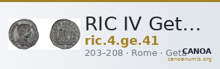 RIC IV Geta 41 — CANOA
