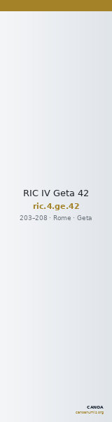 RIC IV Geta 42 — CANOA