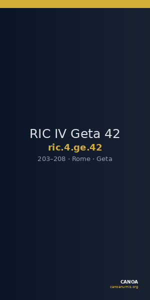 RIC IV Geta 42 — CANOA