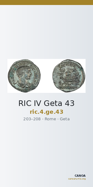 RIC IV Geta 43 — CANOA