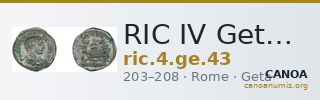 RIC IV Geta 43 — CANOA