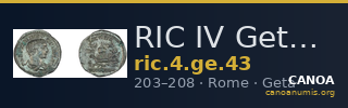 RIC IV Geta 43 — CANOA