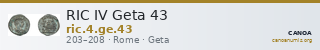 RIC IV Geta 43 — CANOA
