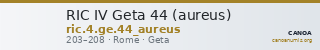 RIC IV Geta 44 (aureus) — CANOA