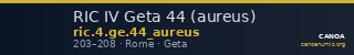 RIC IV Geta 44 (aureus) — CANOA