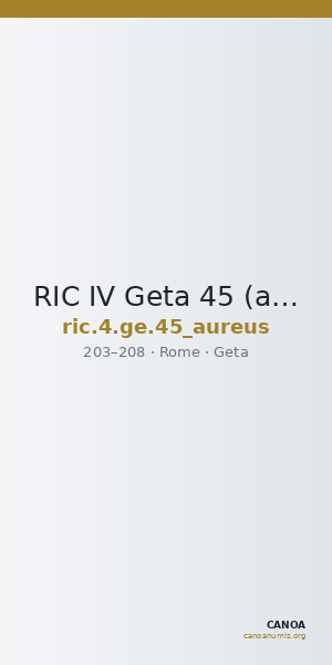 RIC IV Geta 45 (aureus) — CANOA