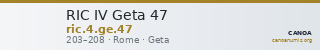 RIC IV Geta 47 — CANOA