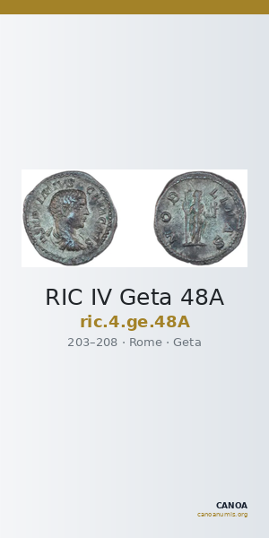 RIC IV Geta 48A — CANOA
