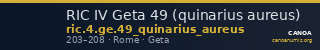 RIC IV Geta 49 (quinarius aureus) — CANOA