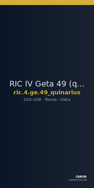 RIC IV Geta 49 (quinarius) — CANOA