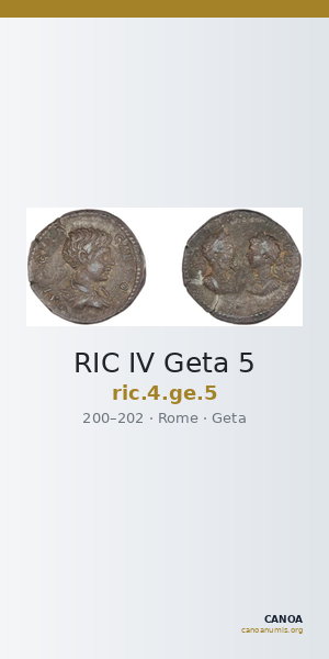 RIC IV Geta 5 — CANOA