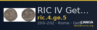 RIC IV Geta 5 — CANOA