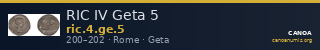 RIC IV Geta 5 — CANOA