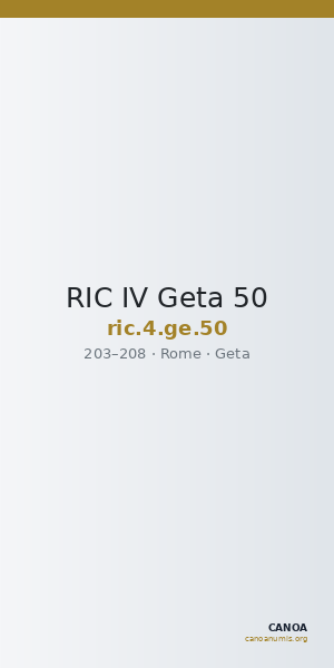 RIC IV Geta 50 — CANOA