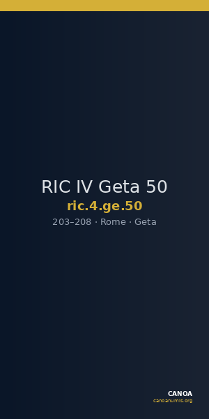 RIC IV Geta 50 — CANOA