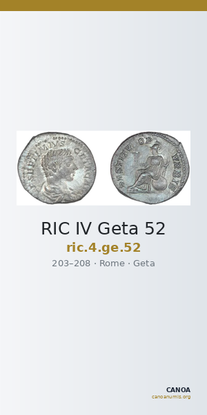 RIC IV Geta 52 — CANOA