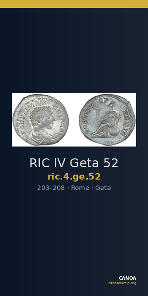 RIC IV Geta 52 — CANOA