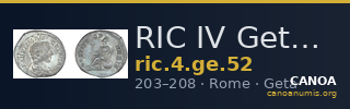 RIC IV Geta 52 — CANOA