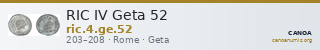 RIC IV Geta 52 — CANOA