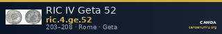 RIC IV Geta 52 — CANOA
