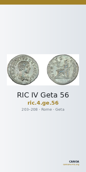 RIC IV Geta 56 — CANOA