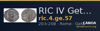 RIC IV Geta 57 — CANOA