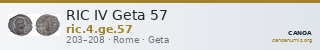 RIC IV Geta 57 — CANOA