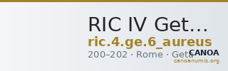RIC IV Geta 6 (aureus) — CANOA