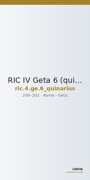 RIC IV Geta 6 (quinarius) — CANOA