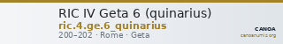 RIC IV Geta 6 (quinarius) — CANOA