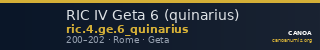RIC IV Geta 6 (quinarius) — CANOA