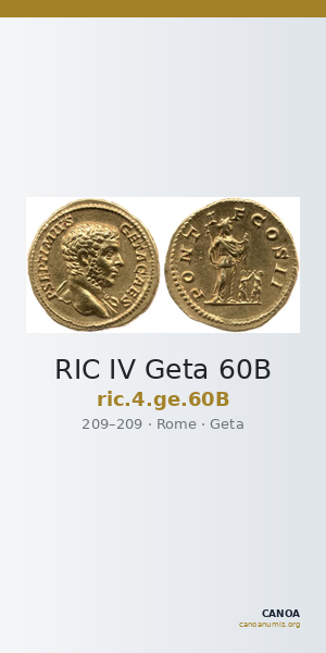 RIC IV Geta 60B — CANOA