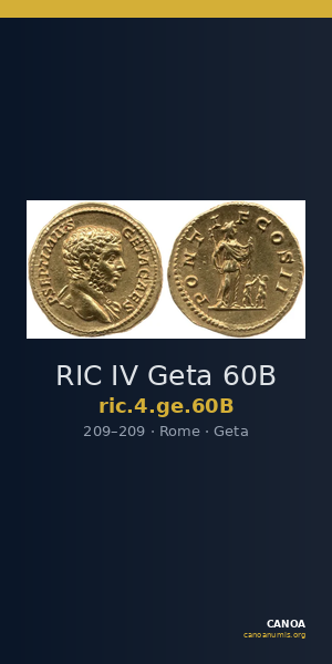 RIC IV Geta 60B — CANOA
