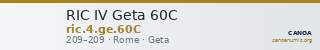 RIC IV Geta 60C — CANOA