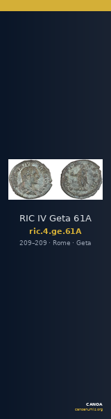 RIC IV Geta 61A — CANOA