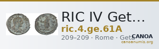RIC IV Geta 61A — CANOA