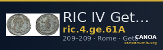 RIC IV Geta 61A — CANOA