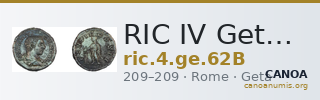 RIC IV Geta 62B — CANOA