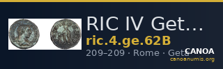 RIC IV Geta 62B — CANOA