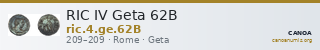 RIC IV Geta 62B — CANOA
