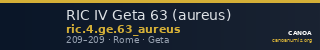 RIC IV Geta 63 (aureus) — CANOA