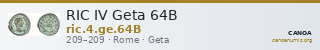 RIC IV Geta 64B — CANOA