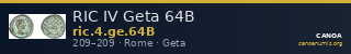 RIC IV Geta 64B — CANOA