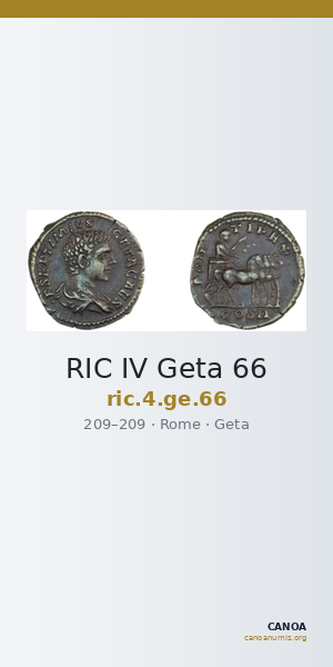 RIC IV Geta 66 — CANOA