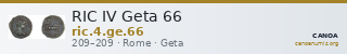 RIC IV Geta 66 — CANOA