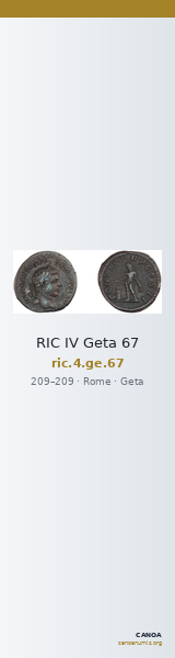 RIC IV Geta 67 — CANOA