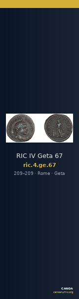 RIC IV Geta 67 — CANOA